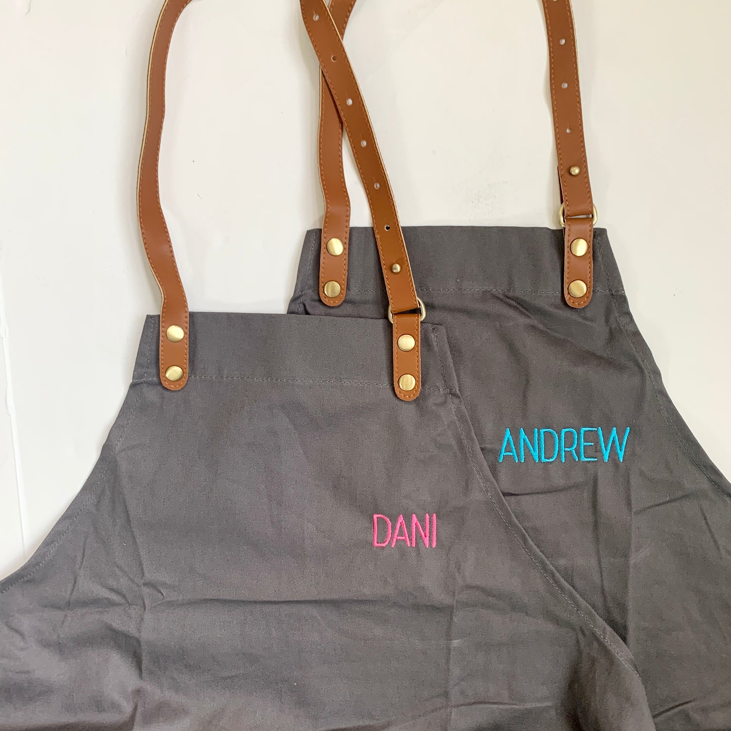 Personalized Gray Apron for Cooking & Grilling