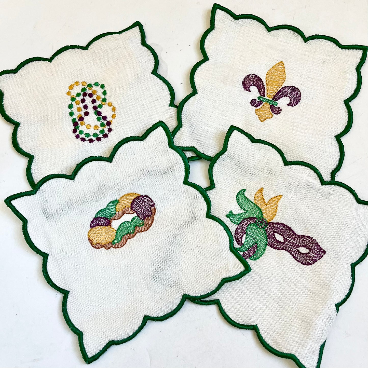 New Orleans Mardi Gras Cocktail Napkins Set