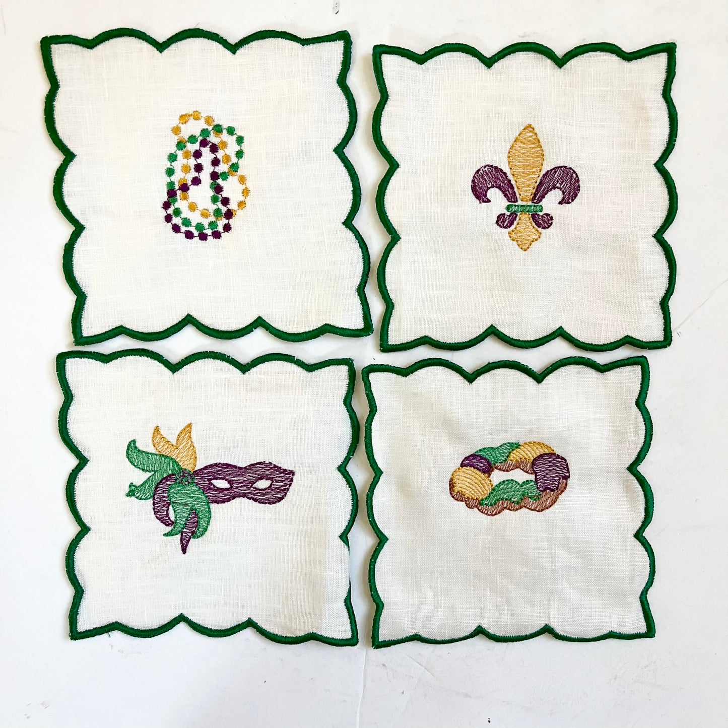 New Orleans Mardi Gras Cocktail Napkins Set