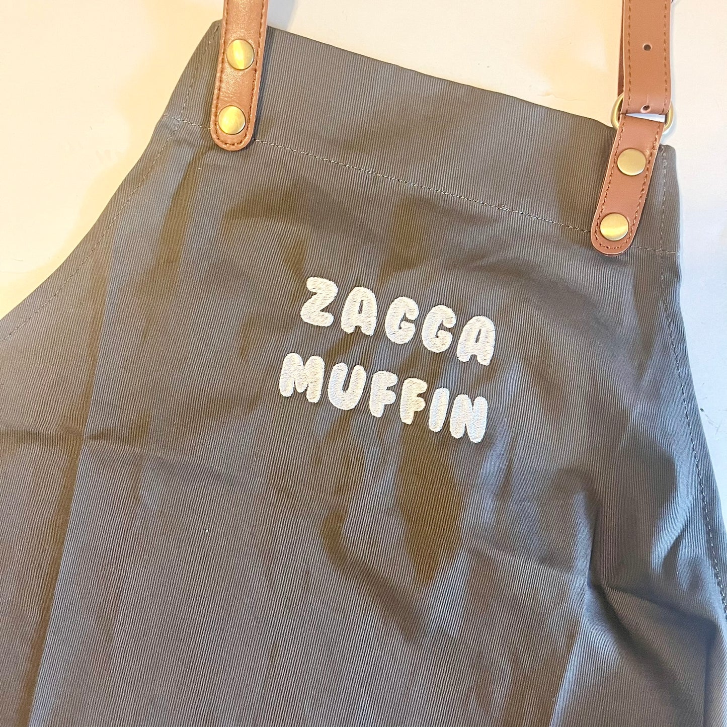 Personalized Gray Apron for Cooking & Grilling