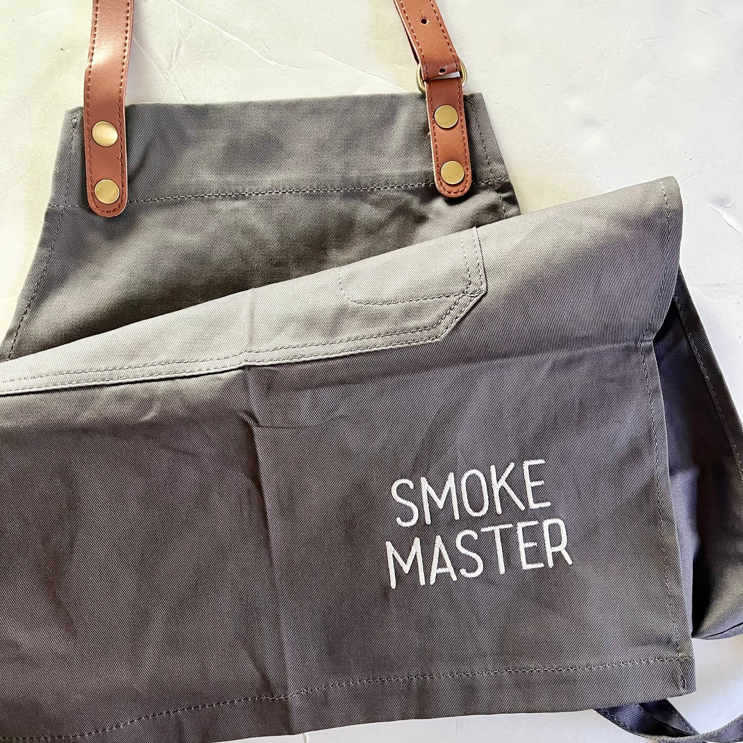 Personalized Gray Apron for Cooking & Grilling