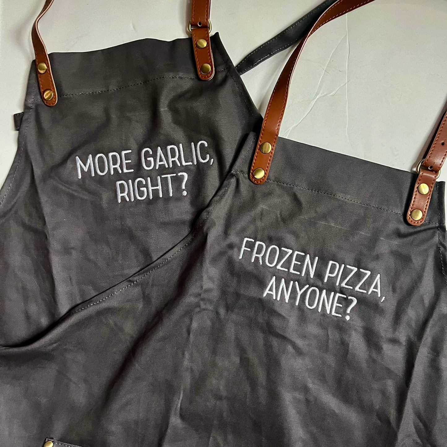 Personalized Gray Apron for Cooking & Grilling