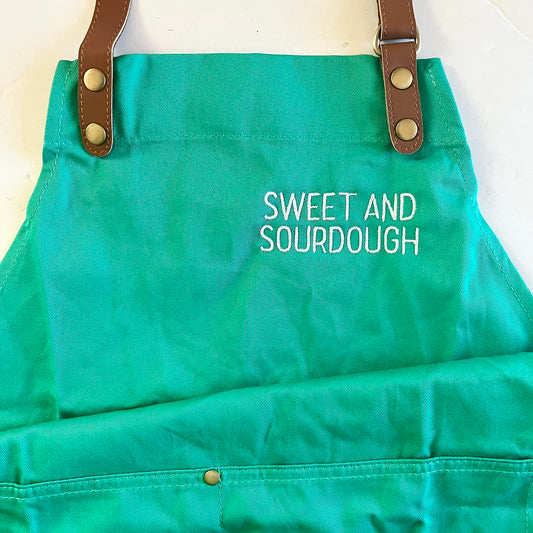 Personalized Green Apron for Cooking & Grilling