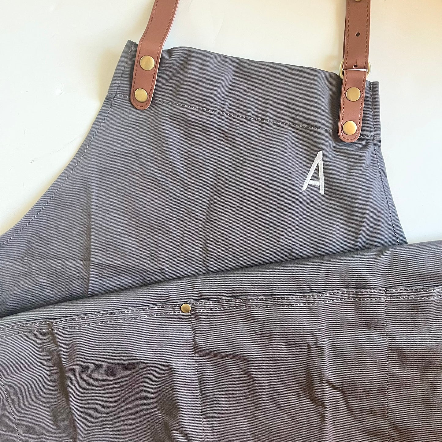 Personalized Gray Apron for Cooking & Grilling