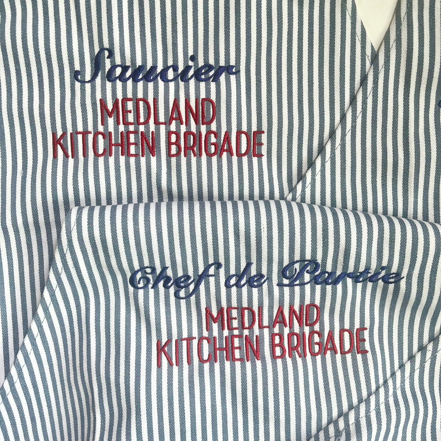 Personalized Striped Apron for Men and Women