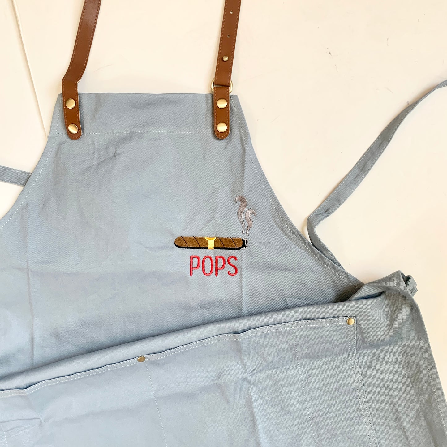 Custom Embroidered Apron for Men and Women Solid Color